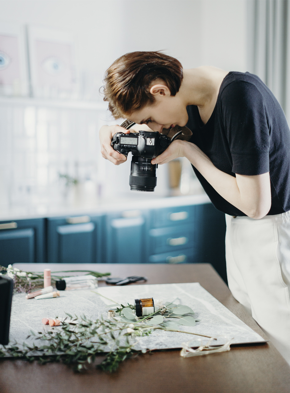 Fotografin bei der Arbeit